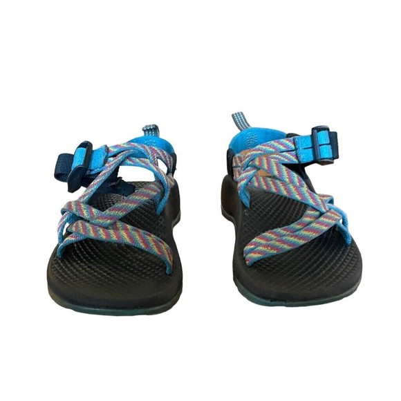 Chaco ZX1 EcoTread Sandal Strap Water Sport Adjust Fiesta Rainbow SZ 11 Kids - Picture 3 of 11